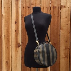 💯 RARE!! Vintage FENDI Canteen Striped Crossbody